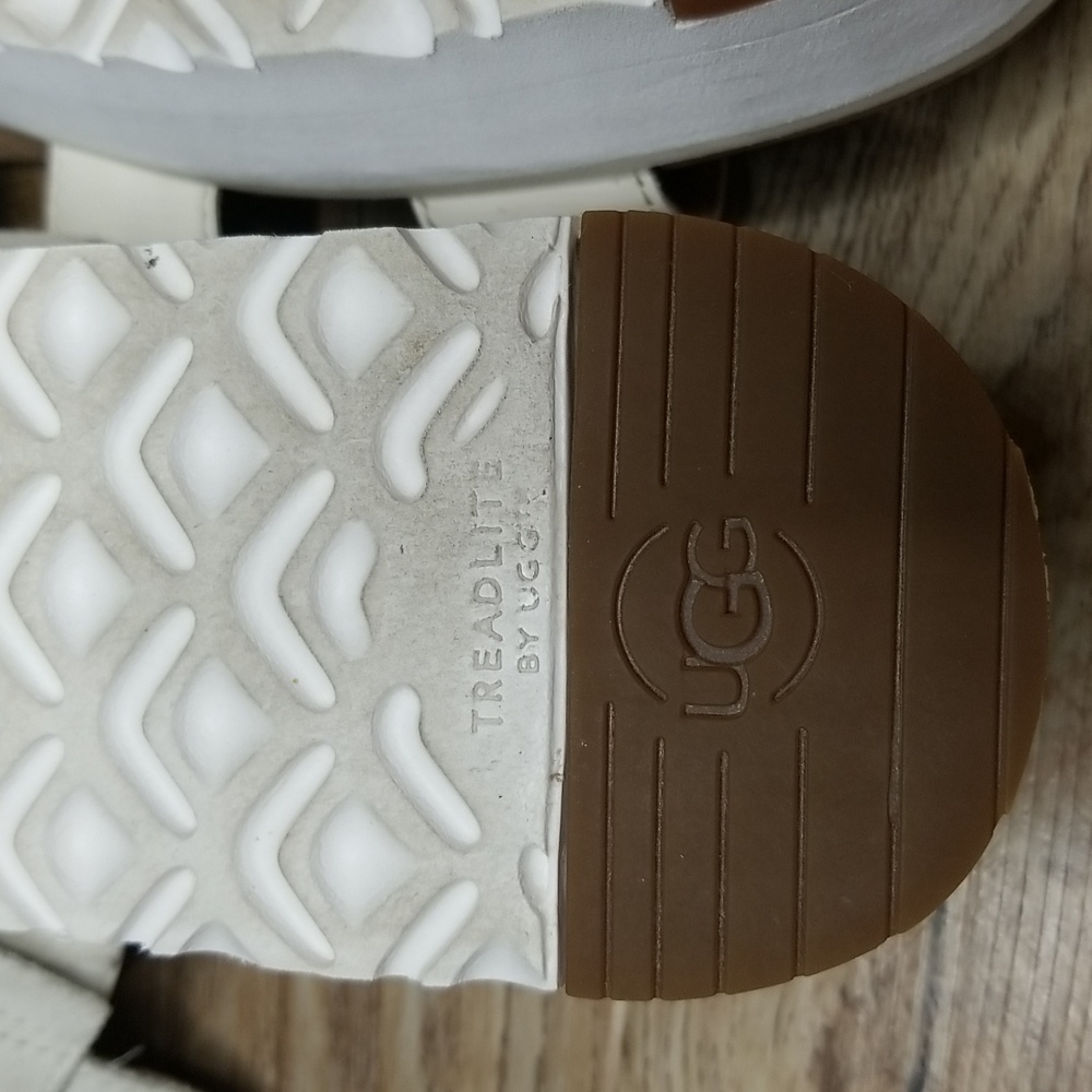 Ugg Treadlite Womens Braylynn White Flatform Wedge Heel Sandals - Picture 13 of 14